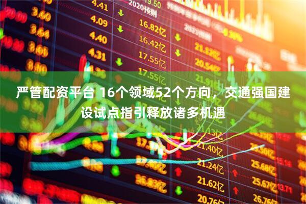 严管配资平台 16个领域52个方向，交通强国建设试点指引释放诸多机遇